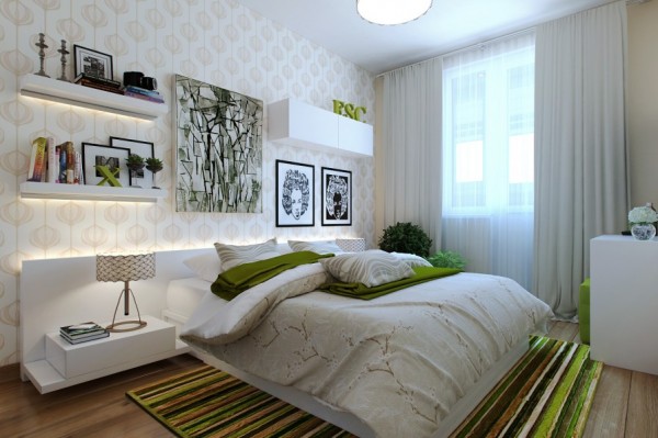 5-Green-white-bedroom-600x399