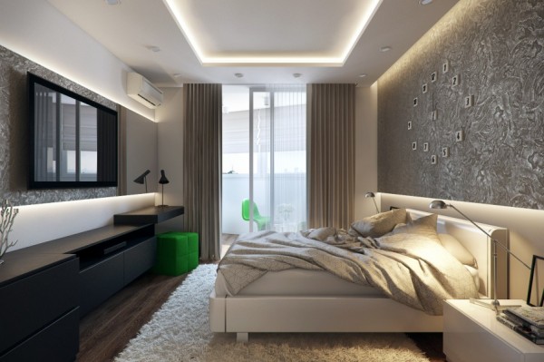 9-White-green-black-bedroom-600x399