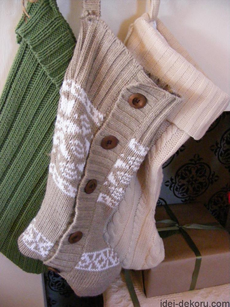 Christmas Stockings Made from Sweaters