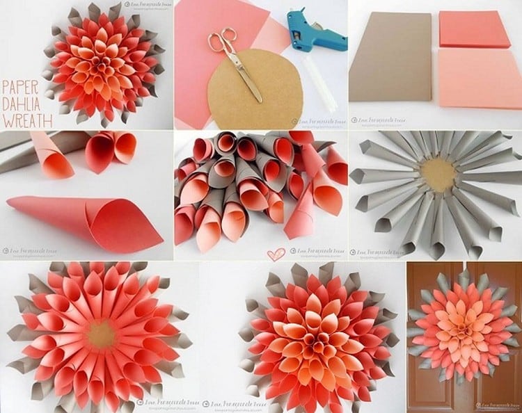 DIY-Paper-Wreath-Wall-Decor