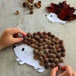 DIY automne _ un petit hérisson facile à réaliser chez vous
